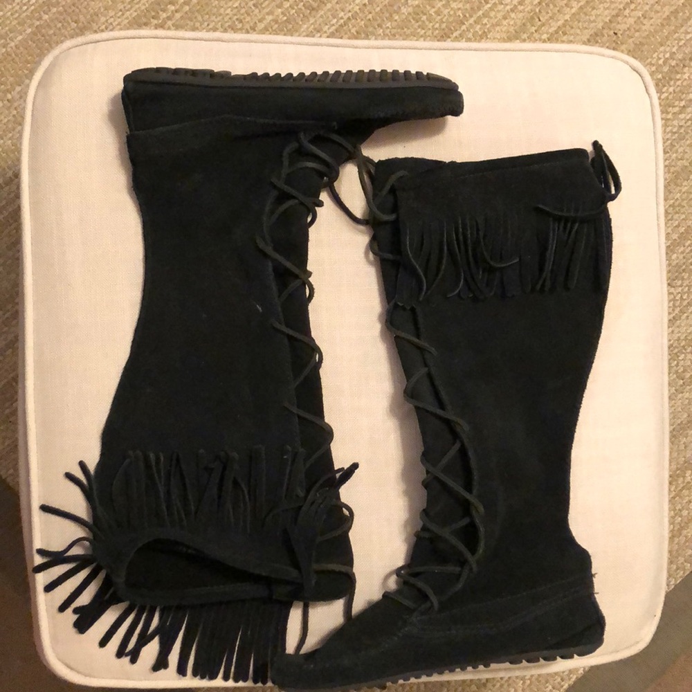 Leather boots